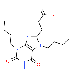 ChemSpider 2D Image | 3-(3,7-Dibutyl-2,6-dioxo-2,3,6,7-tetrahydro-1H-purin-8-yl)propanoic acid | C16H24N4O4