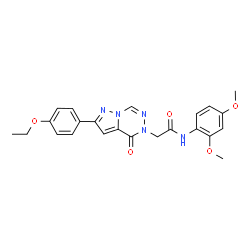 ChemSpider 2D Image | N-(2,4-Dimethoxyphenyl)-2-[2-(4-ethoxyphenyl)-4-oxopyrazolo[1,5-d][1,2,4]triazin-5(4H)-yl]acetamide | C23H23N5O5