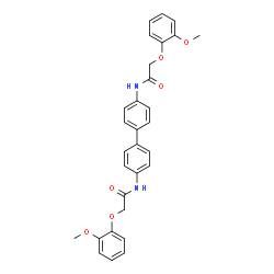 ChemSpider 2D Image | N,N'-4,4'-Biphenyldiylbis[2-(2-methoxyphenoxy)acetamide] | C30H28N2O6