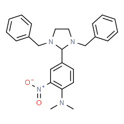 ChemSpider 2D Image | 4-(1,3-Dibenzyl-2-imidazolidinyl)-N,N-dimethyl-2-nitroaniline | C25H28N4O2