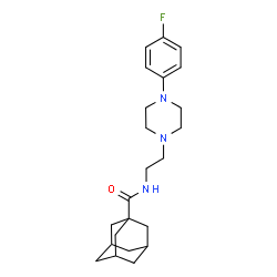ChemSpider 2D Image | N-{2-[4-(4-Fluorophenyl)-1-piperazinyl]ethyl}-1-adamantanecarboxamide | C23H32FN3O
