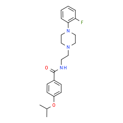 ChemSpider 2D Image | N-{2-[4-(2-Fluorophenyl)-1-piperazinyl]ethyl}-4-isopropoxybenzamide | C22H28FN3O2
