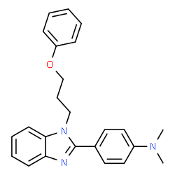 ChemSpider 2D Image | N,N-Dimethyl-4-[1-(3-phenoxypropyl)-1H-benzimidazol-2-yl]aniline | C24H25N3O