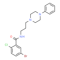 ChemSpider 2D Image | 5-Bromo-2-chloro-N-[3-(4-phenyl-1-piperazinyl)propyl]benzamide | C20H23BrClN3O