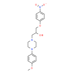 ChemSpider 2D Image | 1-[4-(4-Methoxyphenyl)-1-piperazinyl]-3-(4-nitrophenoxy)-2-propanol | C20H25N3O5