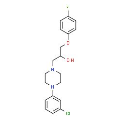 ChemSpider 2D Image | 1-[4-(3-Chlorophenyl)-1-piperazinyl]-3-(4-fluorophenoxy)-2-propanol | C19H22ClFN2O2
