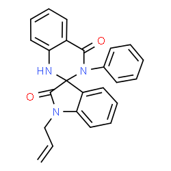 ChemSpider 2D Image | 1-Allyl-3'-phenyl-1'H-spiro[indole-3,2'-quinazoline]-2,4'(1H,3'H)-dione | C24H19N3O2