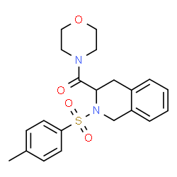 ChemSpider 2D Image | {2-[(4-Methylphenyl)sulfonyl]-1,2,3,4-tetrahydro-3-isoquinolinyl}(4-morpholinyl)methanone | C21H24N2O4S
