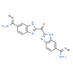 ChemSpider 2D Image | BIS(5-AMIDINO-2-BENZIMIDAZOLYL)METHANONE | C17H14N8O