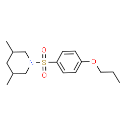 ChemSpider 2D Image | 3,5-Dimethyl-1-[(4-propoxyphenyl)sulfonyl]piperidine | C16H25NO3S