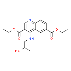 ChemSpider 2D Image | Diethyl 4-[(2-hydroxypropyl)amino]-3,6-quinolinedicarboxylate | C18H22N2O5