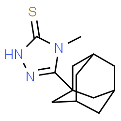 ChemSpider 2D Image | 5-(Adamantan-1-yl)-4-methyl-2,4-dihydro-3H-1,2,4-triazole-3-thione | C13H19N3S