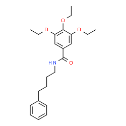 ChemSpider 2D Image | 3,4,5-Triethoxy-N-(4-phenylbutyl)benzamide | C23H31NO4