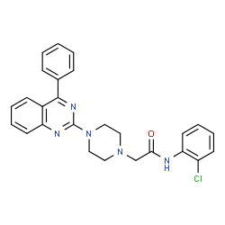 ChemSpider 2D Image | N-(2-Chlorophenyl)-2-[4-(4-phenyl-2-quinazolinyl)-1-piperazinyl]acetamide | C26H24ClN5O