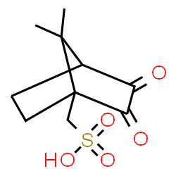 ChemSpider 2D Image | (7,7-Dimethyl-2,3-dioxobicyclo[2.2.1]hept-1-yl)methanesulfonic acid | C10H14O5S