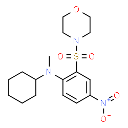 ChemSpider 2D Image | N-Cyclohexyl-N-methyl-2-(4-morpholinylsulfonyl)-4-nitroaniline | C17H25N3O5S