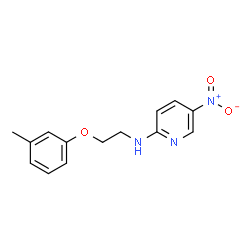 ChemSpider 2D Image | N-[2-(3-Methylphenoxy)ethyl]-5-nitro-2-pyridinamine | C14H15N3O3