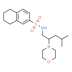 ChemSpider 2D Image | N-[4-Methyl-2-(4-morpholinyl)pentyl]-5,6,7,8-tetrahydro-2-naphthalenesulfonamide | C20H32N2O3S
