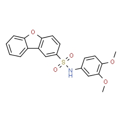 ChemSpider 2D Image | N-(3,4-Dimethoxyphenyl)dibenzo[b,d]furan-2-sulfonamide | C20H17NO5S