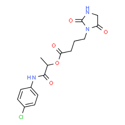 ChemSpider 2D Image | 1-[(4-Chlorophenyl)amino]-1-oxo-2-propanyl 4-(2,5-dioxo-1-imidazolidinyl)butanoate | C16H18ClN3O5