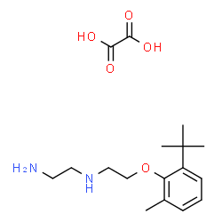 ChemSpider 2D Image | N-{2-[2-Methyl-6-(2-methyl-2-propanyl)phenoxy]ethyl}-1,2-ethanediamine ethanedioate (1:1) | C17H28N2O5