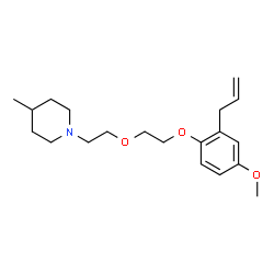 ChemSpider 2D Image | 1-{2-[2-(2-Allyl-4-methoxyphenoxy)ethoxy]ethyl}-4-methylpiperidine | C20H31NO3