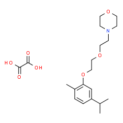ChemSpider 2D Image | 4-{2-[2-(5-Isopropyl-2-methylphenoxy)ethoxy]ethyl}morpholine ethanedioate (1:1) | C20H31NO7