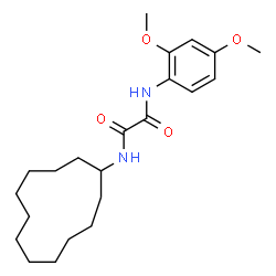 ChemSpider 2D Image | N-Cyclododecyl-N'-(2,4-dimethoxyphenyl)ethanediamide | C22H34N2O4