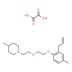 ChemSpider 2D Image | 1-{2-[2-(2-Allyl-4-methylphenoxy)ethoxy]ethyl}-4-methylpiperidine ethanedioate (1:1) | C22H33NO6