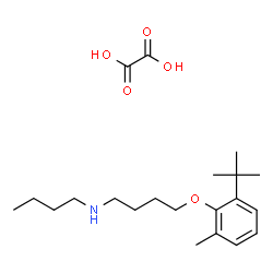 ChemSpider 2D Image | N-Butyl-4-[2-methyl-6-(2-methyl-2-propanyl)phenoxy]-1-butanamine ethanedioate (1:1) | C21H35NO5