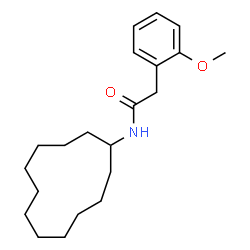 ChemSpider 2D Image | N-Cyclododecyl-2-(2-methoxyphenyl)acetamide | C21H33NO2