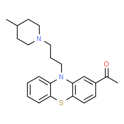 ChemSpider 2D Image | 1-{10-[3-(4-Methyl-1-piperidinyl)propyl]-10H-phenothiazin-2-yl}ethanone | C23H28N2OS