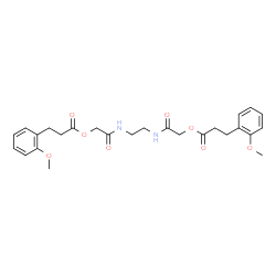 ChemSpider 2D Image | 1,2-Ethanediylbis(imino-2-oxo-2,1-ethanediyl) bis[3-(2-methoxyphenyl)propanoate] | C26H32N2O8