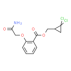 ChemSpider 2D Image | (2,2-Dichlorocyclopropyl)methyl 2-(2-amino-2-oxoethoxy)benzoate | C13H13Cl2NO4