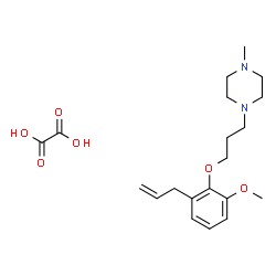 ChemSpider 2D Image | 1-[3-(2-Allyl-6-methoxyphenoxy)propyl]-4-methylpiperazine ethanedioate (1:1) | C20H30N2O6