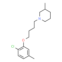 ChemSpider 2D Image | 1-[4-(2-Chloro-5-methylphenoxy)butyl]-3-methylpiperidine | C17H26ClNO