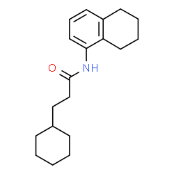 ChemSpider 2D Image | 3-Cyclohexyl-N-(5,6,7,8-tetrahydro-1-naphthalenyl)propanamide | C19H27NO