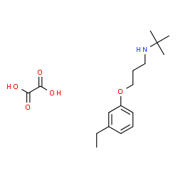 ChemSpider 2D Image | 3-(3-Ethylphenoxy)-N-(2-methyl-2-propanyl)-1-propanamine ethanedioate (1:1) | C17H27NO5