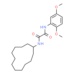 ChemSpider 2D Image | N-Cyclododecyl-N'-(2,5-dimethoxyphenyl)ethanediamide | C22H34N2O4