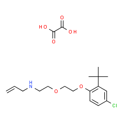 ChemSpider 2D Image | N-(2-{2-[4-Chloro-2-(2-methyl-2-propanyl)phenoxy]ethoxy}ethyl)-2-propen-1-amine ethanedioate (1:1) | C19H28ClNO6
