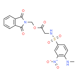 ChemSpider 2D Image | (1,3-Dioxo-1,3-dihydro-2H-isoindol-2-yl)methyl N-{[4-(methylamino)-3-nitrophenyl]sulfonyl}glycinate | C18H16N4O8S