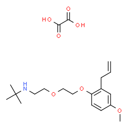 ChemSpider 2D Image | N-{2-[2-(2-Allyl-4-methoxyphenoxy)ethoxy]ethyl}-2-methyl-2-propanamine ethanedioate (1:1) | C20H31NO7
