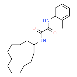 ChemSpider 2D Image | N-Cyclododecyl-N'-(2-methylphenyl)ethanediamide | C21H32N2O2