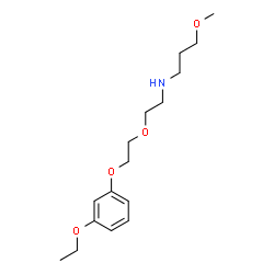 ChemSpider 2D Image | N-{2-[2-(3-Ethoxyphenoxy)ethoxy]ethyl}-3-methoxy-1-propanamine | C16H27NO4
