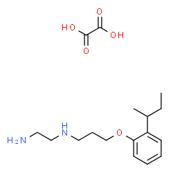 ChemSpider 2D Image | N-[3-(2-sec-Butylphenoxy)propyl]-1,2-ethanediamine ethanedioate (1:1) | C17H28N2O5