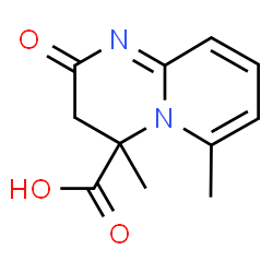 ChemSpider 2D Image | 4,6-Dimethyl-2-oxo-3,4-dihydro-2H-pyrido[1,2-a]pyrimidine-4-carboxylic acid | C11H12N2O3