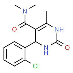ChemSpider 2D Image | 4-(2-Chlorophenyl)-N,N,6-trimethyl-2-oxo-1,2,3,4-tetrahydro-5-pyrimidinecarboxamide | C14H16ClN3O2