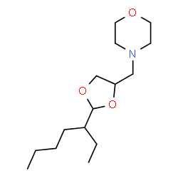 ChemSpider 2D Image | 4-{[2-(3-Heptanyl)-1,3-dioxolan-4-yl]methyl}morpholine | C15H29NO3