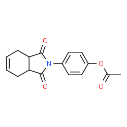 ChemSpider 2D Image | 4-(1,3-Dioxo-1,3,3a,4,7,7a-hexahydro-2H-isoindol-2-yl)phenyl acetate | C16H15NO4