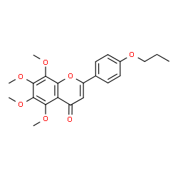 ChemSpider 2D Image | 5,6,7,8-Tetramethoxy-2-(4-propoxyphenyl)-4H-chromen-4-one | C22H24O7